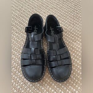 Black Leather Sandals